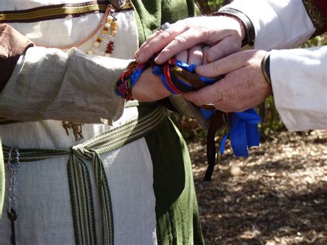 The significance of colors in a pagan handfasting ceremony.